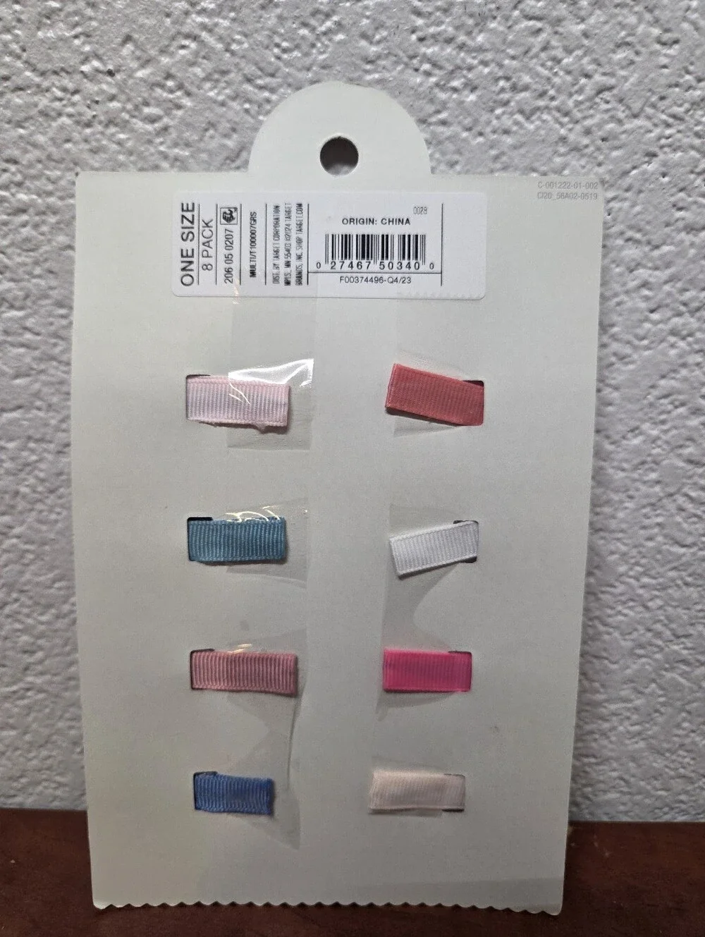 cloud island Assorted Bow Hair Clips in Pink, White, Blue Nwt